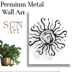 Premium Metal Wall Art - Abstract Sun NEW!